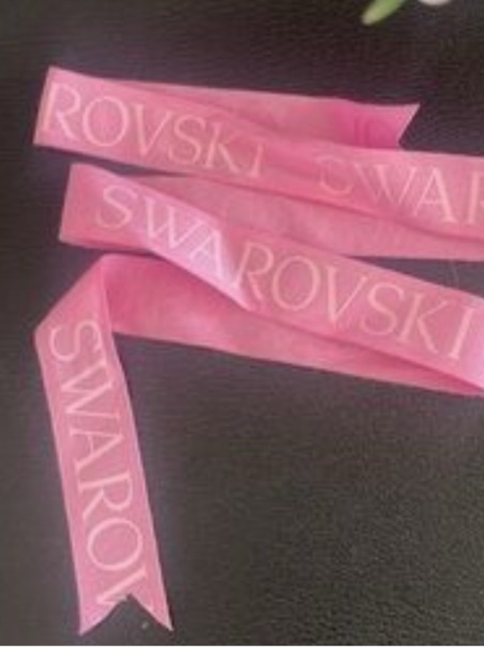 FREE ADD ON Swarovski Pink Logo Ribbon - Branded Accessory